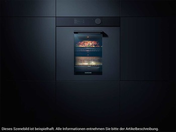 Einbaubackofen, Samsung NV75T8879RK/EG Infinite Dual Cook Steam Pyrolyse Backofen Onyxschwarz glänzend