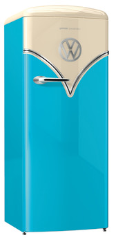 Kühlschrank, Gorenje OBRB 153 BL VW Bulli Edition Standkühlschrank Baby Blue