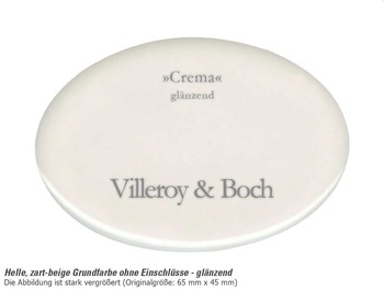 Villeroy & Boch Spülstein Einzelbecken Crema - 6320 62 KR Keramikspüle Excenter inkl. Hahnlöcher 2+3