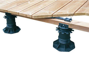 Adjusting Foot For Decking For Laying On Wood Subconstructions