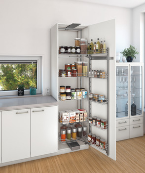Larder Unit Internal Pull Out With Door Shelf And Hanging Baskets