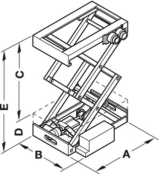 Lift System Double Scissor Mechanism Load Bearing Capacity 80
