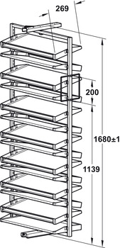 Pull Out Shoe Rack Rotating 180 For Up To 20 Or 50 Pairs Of